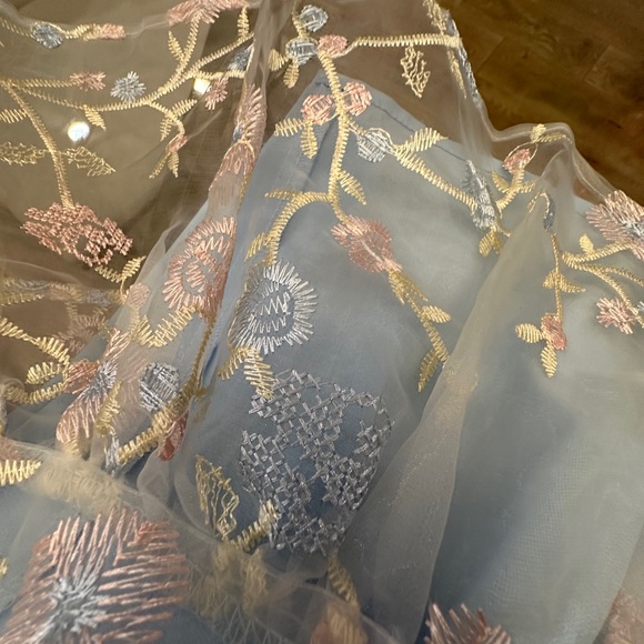 Sugar Thrillz Blue Floral Long Sleeve Dress - Picture 8 of 10